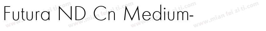 Futura ND Cn Medium字体转换